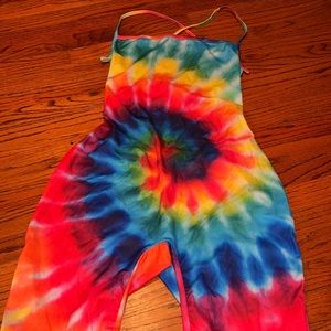 Tye dye tie me from the back romper🌹❤️